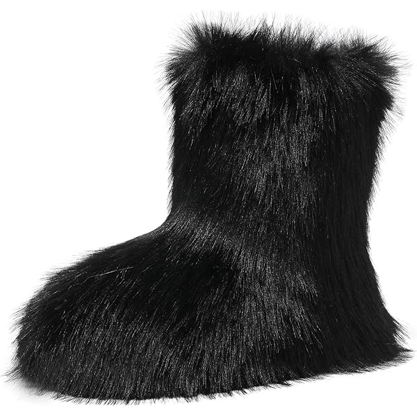 Amazon.com | YXCFEWD Fur Boots for Women Winter Fluffy Furry Boots